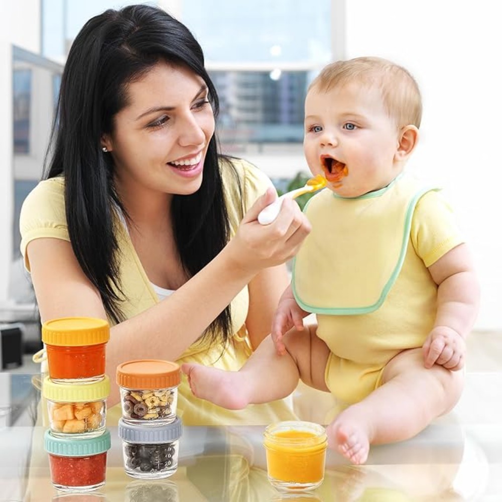 Baby Food Glass - Набор из 6 многоразовых стеклянных баночек
