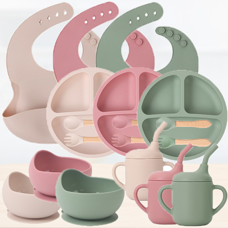 Baby Food Guide - Набор детской силиконовой посуды, 1/2/3/5 шт.