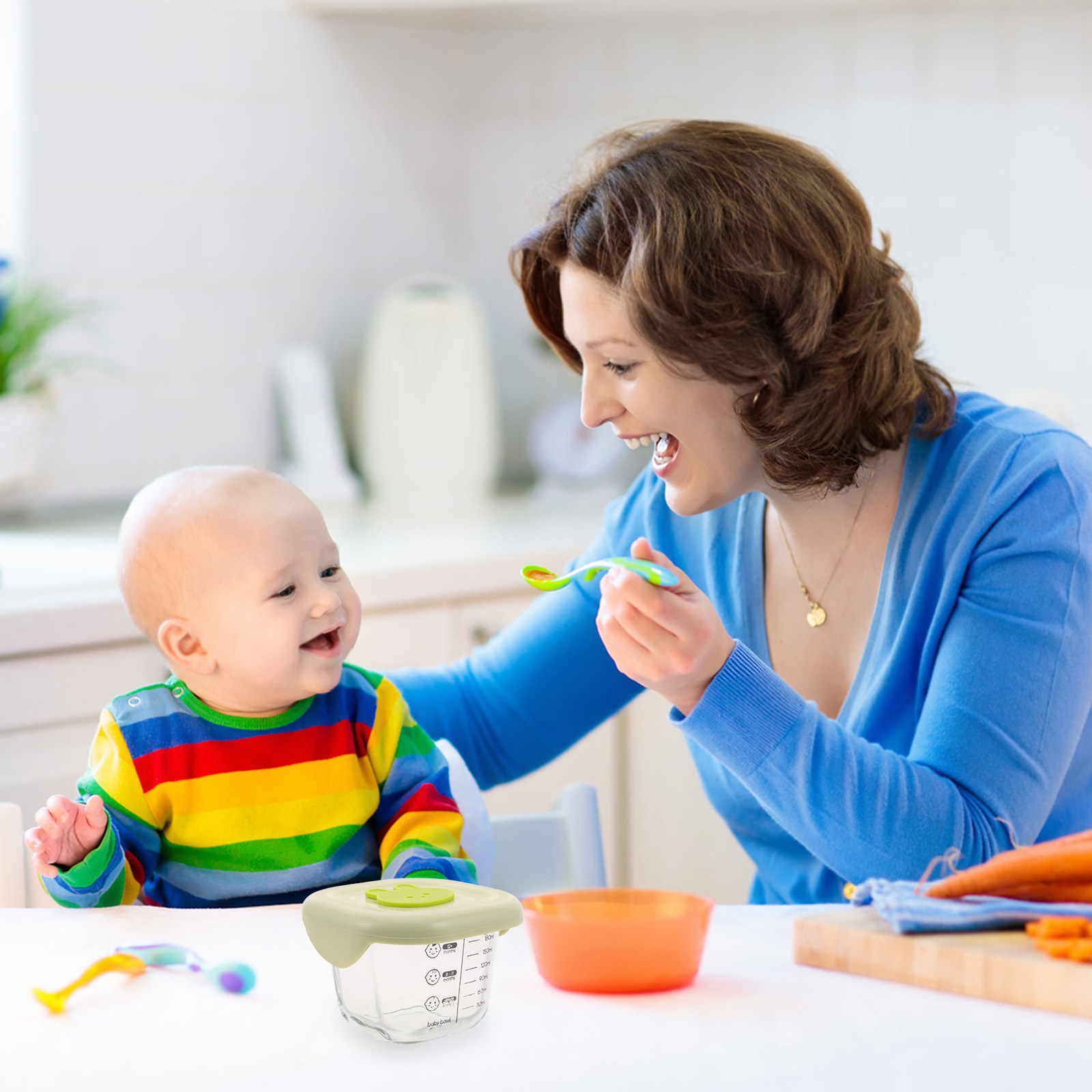 Baby Food Glass - 2 шт. стеклянных контейнера для хранения