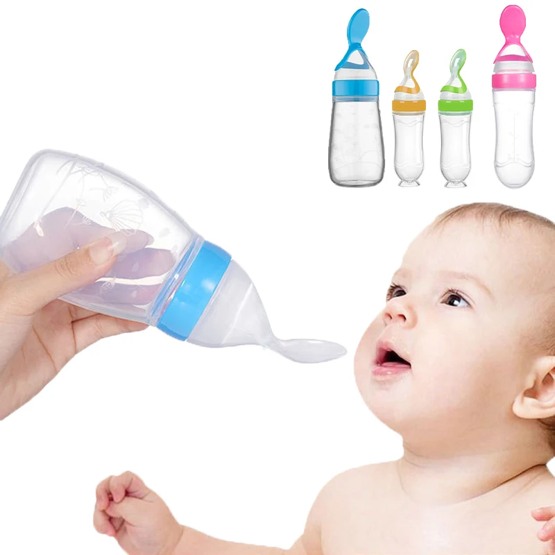 Baby Food Guide - Безопасная бутылочка для кормления ребенка, ложка,