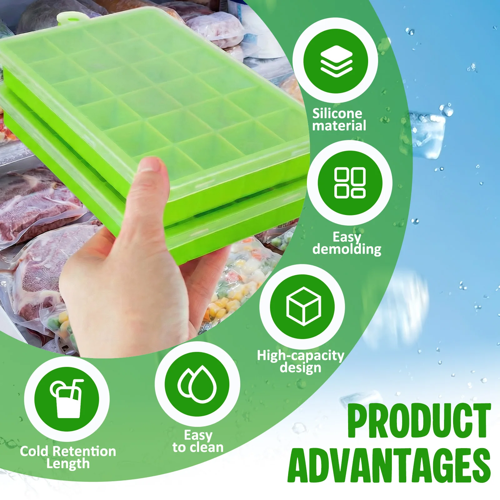 Силиконовая форма для льда: ле – обзор и цена Baby Food Freezer Tray