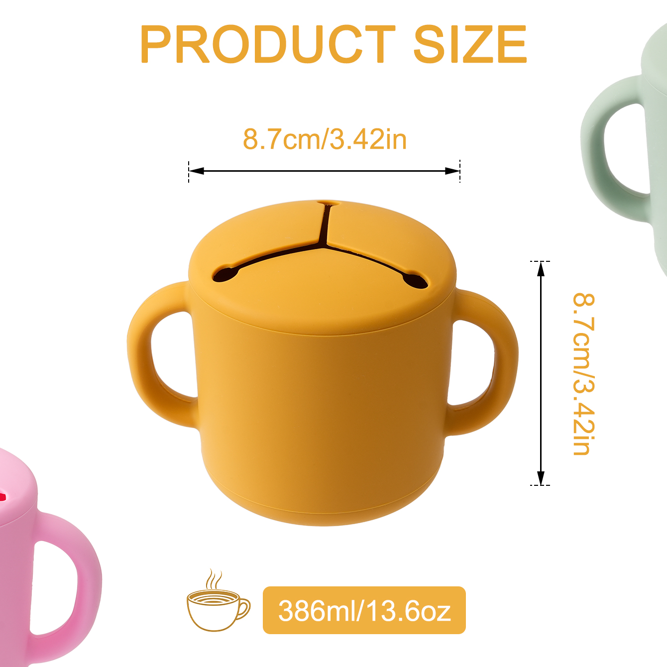 1 шт., детская силиконовая чаш – обзор и цена Snack Cup Toddler